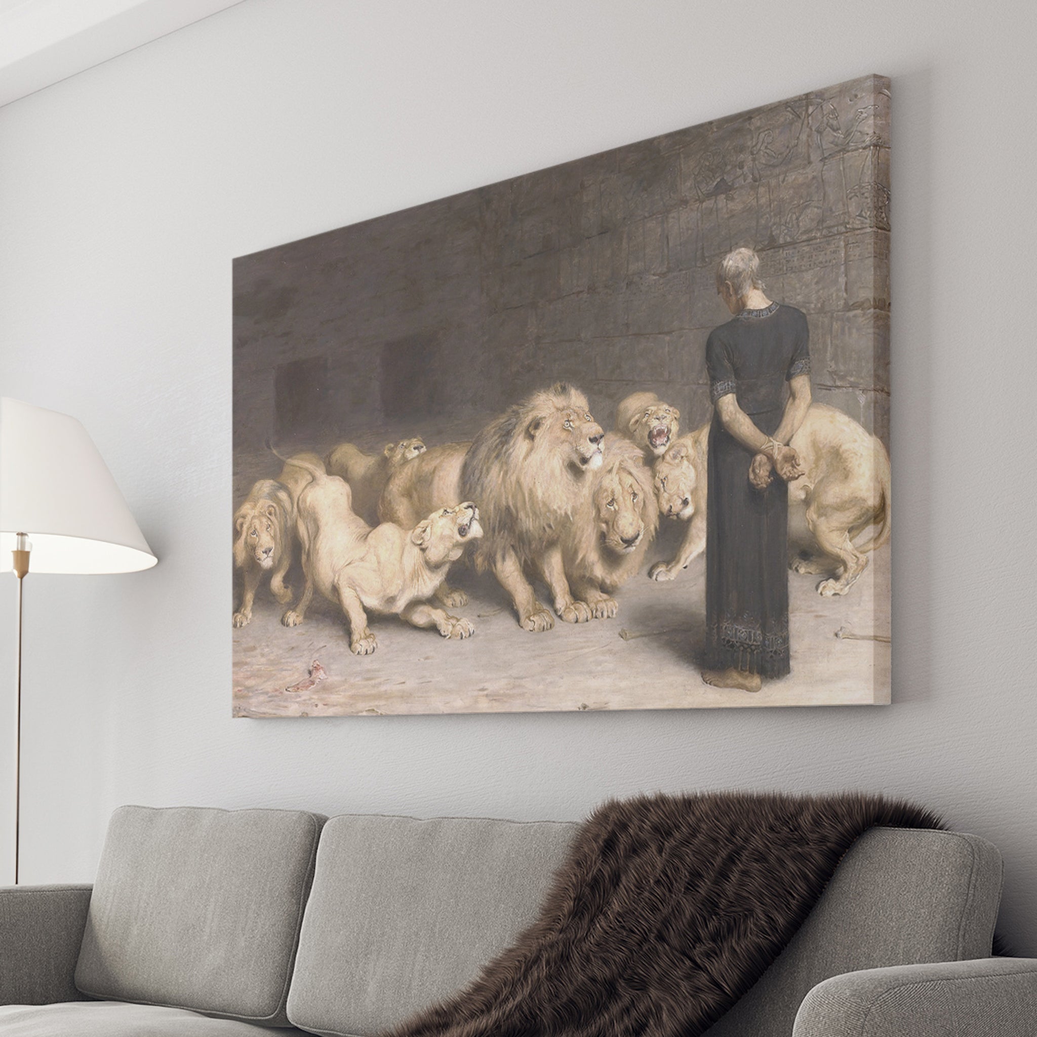 Daniel in the Lions' Den (1890) by Briton Rivière