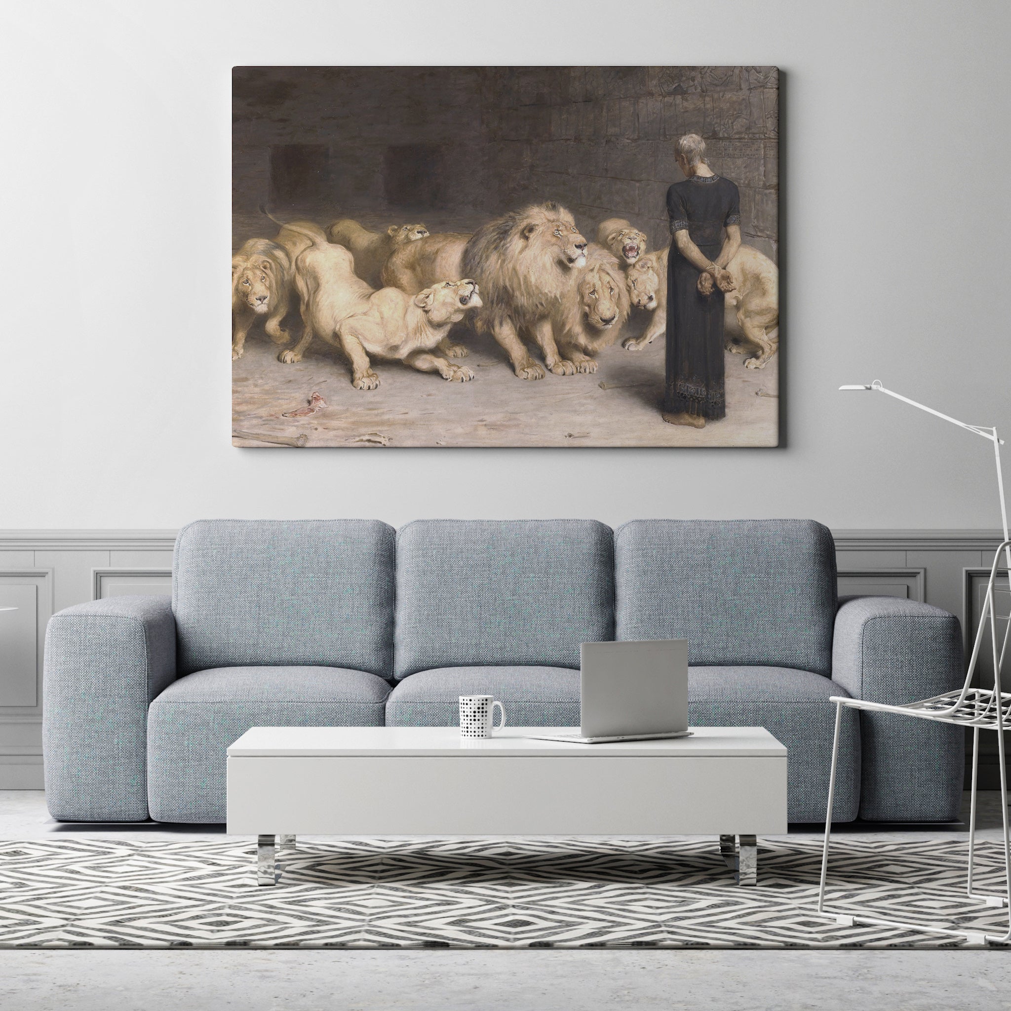 Daniel in the Lions' Den (1890) by Briton Rivière