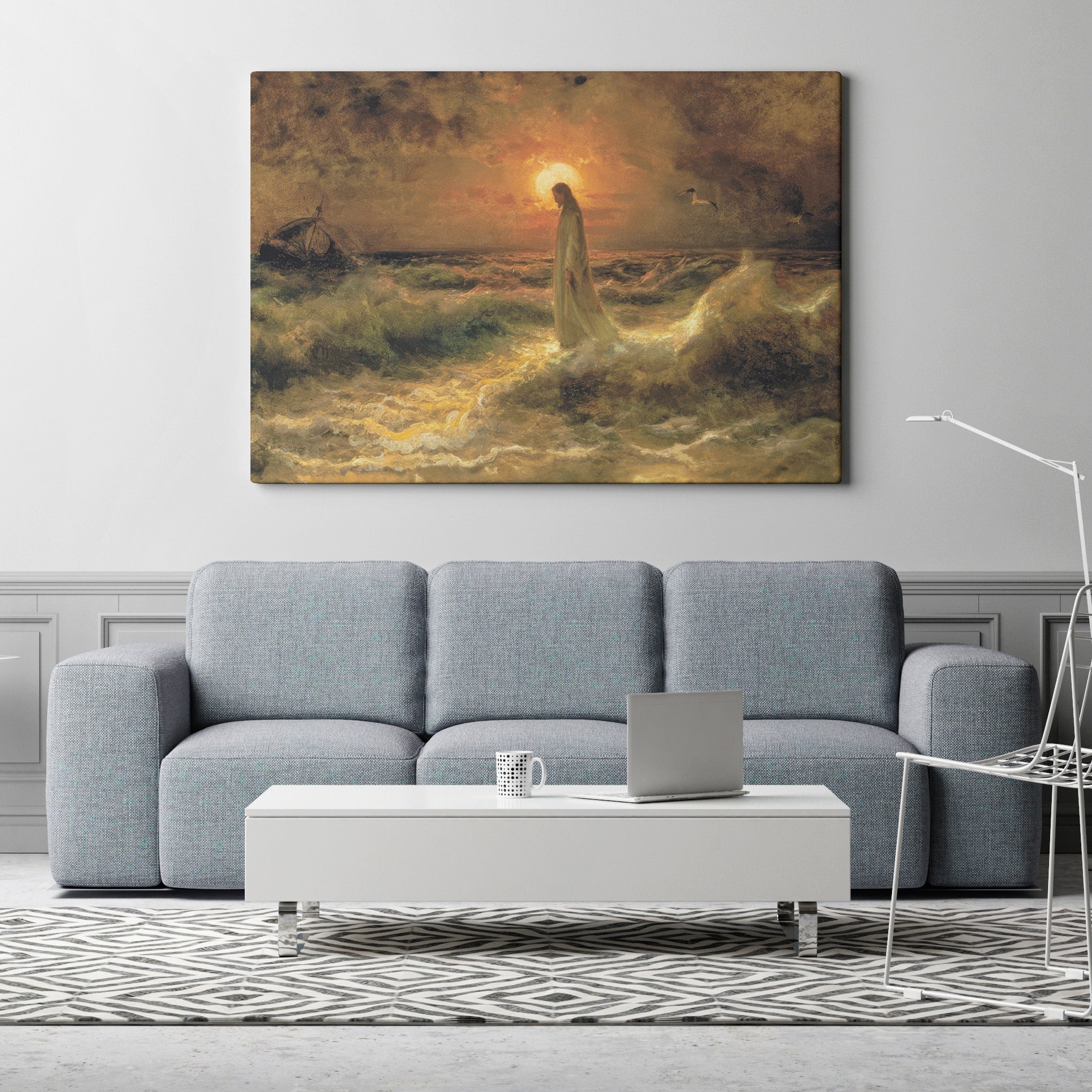 Christ Walking on Water (1880) by Julius von Klever