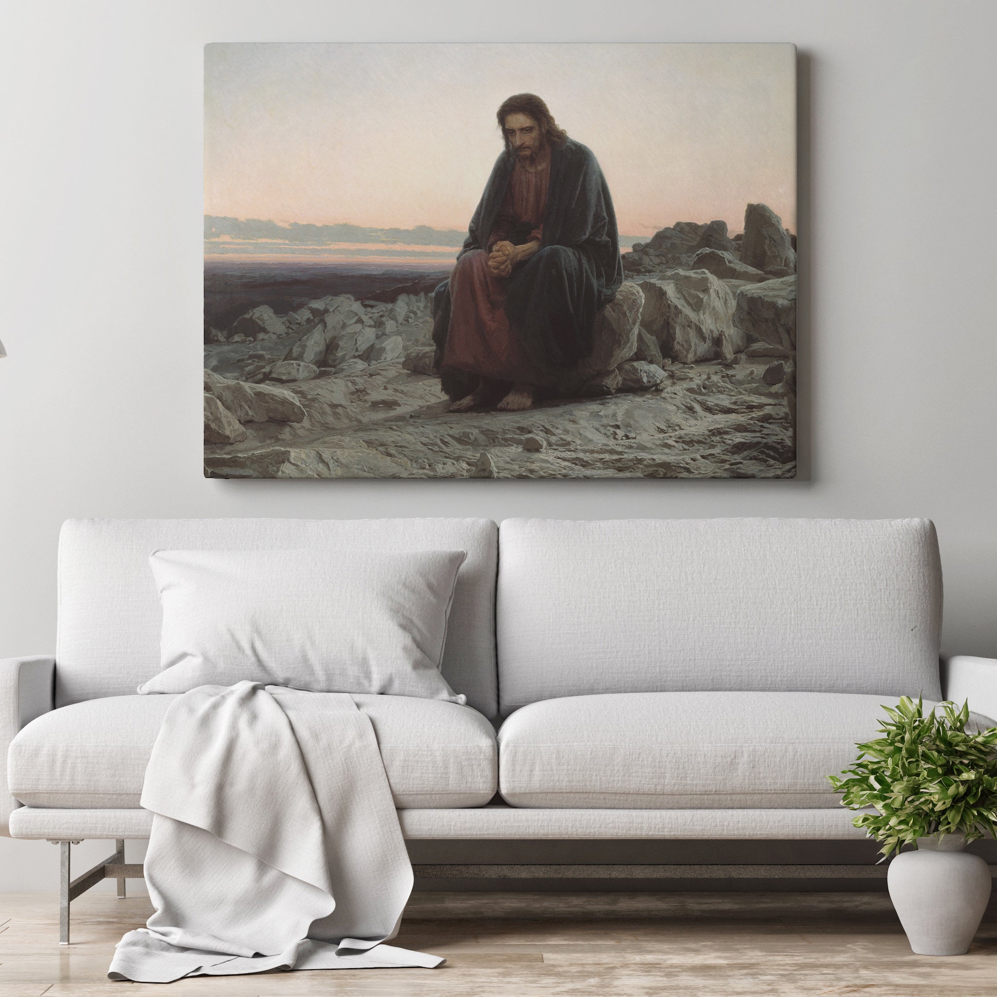 Christ in the Desert (1872) by Ivan Kramskoi